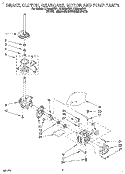 BRAKE, CLUTCH, GEARCASE, MOTOR & PUMP Diagram and Parts List for LLN8233BN1  Whirlpool Washer