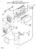 ICEMAKER Diagram and Parts List for ET14JMXFN01  Whirlpool Refrigerator