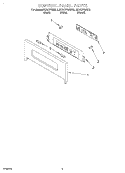 CONTROL PANEL Diagram and Parts List for KEBC278HBT2  KitchenAid Wall Oven