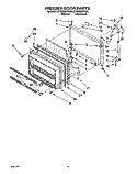 FREEZER DOOR Diagram and Parts List for ET22DMXAN02  Whirlpool Refrigerator