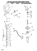 MOTOR AND ICE CONTAINER PARTS Diagram and Parts List for KSCS25FSBL00  KitchenAid Refrigerator
