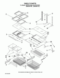 SHELF PARTS Diagram and Parts List for KBLS22KWMS5  KitchenAid Refrigerator