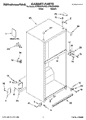 CABINET PARTS Diagram and Parts List for KTRP22KRWH00  Whirlpool Refrigerator