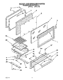 DOOR AND BROILER Diagram and Parts List for FGP325AL0  Roper Range