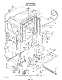 TUB , LITERATURE AND OPTIONAL Diagram and Parts List for DU9000XR8  Whirlpool Dishwasher
