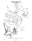 CONTROL PANEL , LITERATURE AND OPTIONAL Diagram and Parts List for 4KUDA220TW1  KitchenAid Dishwasher