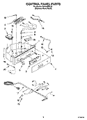 CONTROL PANEL PARTS Diagram and Parts List for KUIA15PRLS0  KitchenAid Ice Maker