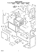 OVEN PARTS Diagram and Parts List for GW395LEPQ01  Whirlpool Range