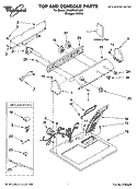 TOP AND CONSOLE PARTS Diagram and Parts List for 3HLER5437JQ2  Whirlpool Dryer