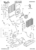 UNIT, LITERATURE Diagram and Parts List for ACQ254XD1  Whirlpool Air Conditioner