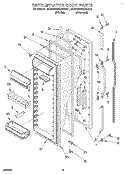 REFRIGERATOR DOOR Diagram and Parts List for 4KSRS22QAA01  KitchenAid Refrigerator