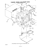 CABINET, HINGE AND STIRRER , LITERATURE Diagram and Parts List for RJM74501  Whirlpool Microwave