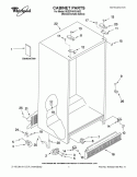 CABINET PARTS Diagram and Parts List for 8ED2FHKXVA02  Whirlpool Refrigerator