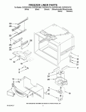 FREEZER LINER PARTS Diagram and Parts List for GX2FHDXVB02  Whirlpool Refrigerator
