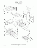 SHELF PARTS Diagram and Parts List for KBCO24LSBX02  KitchenAid Wine and Beverage Cooler
