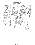 BULKHEAD Diagram and Parts List for LE5650XMW0  Whirlpool Dryer