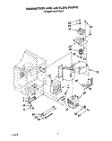 MAGNETRON AND AIR FLOW Diagram and Parts List for KEMI371XBL2  KitchenAid Microwave Oven Combo