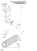 SALES ACCESSORY Diagram and Parts List for LTG5243DQ0  Whirlpool Washer Dryer Combo