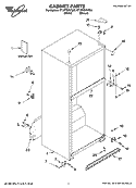 CABINET PARTS Diagram and Parts List for ET1FTEXVT00  Whirlpool Refrigerator