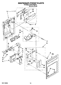 DISPENSER FRONT PARTS Diagram and Parts List for KSSP42QTS00  KitchenAid Refrigerator