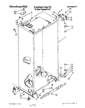CABINET Diagram and Parts List for KSSS36DWW02  KitchenAid Refrigerator