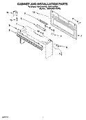 CABINET AND INSTALLATION PARTS Diagram and Parts List for YMH7140XFB2  Whirlpool Microwave