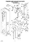 FREEZER LINER AND AIR FLOW PARTS Diagram and Parts List for KSSO42FMX01  KitchenAid Refrigerator
