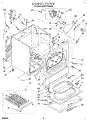CABINET Diagram and Parts List for KGYE777BWH1  KitchenAid Dryer