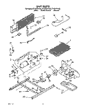 UNIT Diagram and Parts List for ET18ZKXYW00  Whirlpool Refrigerator