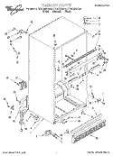 CABINET Diagram and Parts List for ET20DMXBW00  Whirlpool Refrigerator