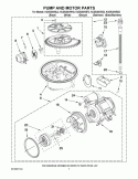 PUMP AND MOTOR PARTS Diagram and Parts List for KUDK30IVBS2  Whirlpool Dishwasher