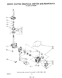 BRAKE, CLUTCH, GEARCASE, MOTOR AND PUMP Diagram and Parts List for LA6150XSW1  Whirlpool Washer