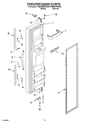FREEZER DOOR Diagram and Parts List for 4KSRS25CHW02  KitchenAid Refrigerator