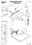 TOP AND CONSOLE PARTS Diagram and Parts List for LGR5636PT1  Whirlpool Dryer
