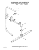 UPPER WASH AND RINSE PARTS Diagram and Parts List for WDF750SAYW1  Whirlpool Dishwasher