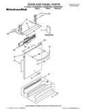 DOOR AND PANEL PARTS Diagram and Parts List for KUDS30FXSS5  KitchenAid Dishwasher