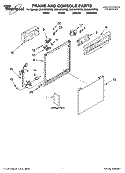 FRAME AND CONSOLE PARTS Diagram and Parts List for DU945PWPQ2  Whirlpool Dishwasher