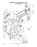 CONTROLS AND REAR PANEL Diagram and Parts List for LA3800XSW0  Whirlpool Washer