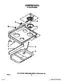 COOKTOP, LIT/OPTIONAL Diagram and Parts List for RF3105XXW1  Whirlpool Range