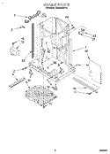 FRAME Diagram and Parts List for TC8700XYP4  Whirlpool Trash Compactor
