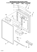 REFRIGERATOR DOOR PARTS Diagram and Parts List for KTRC22KKWH03  KitchenAid Refrigerator