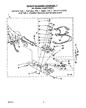 BURNER ASSEMBLY Diagram and Parts List for LG4441XWW1  Whirlpool Dryer