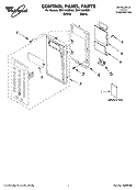 CONTROL PANEL PARTS Diagram and Parts List for MH1140XMQ1  Whirlpool Microwave