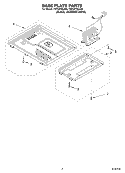 BASE PLATE Diagram and Parts List for 7MT2210SJQ0  Whirlpool Microwave