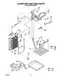 LOWER UNIT AND TUBE Diagram and Parts List for KSSS48DBX00  KitchenAid Refrigerator