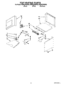 TOP VENTING PARTS Diagram and Parts List for KEMS378SBL00  KitchenAid Microwave Oven Combo