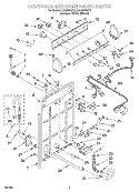 CONTROLS AND REAR PANEL Diagram and Parts List for LSQ8500JT0  Whirlpool Washer
