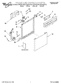 FRAME AND CONSOLE, LITERATURE Diagram and Parts List for GU940SCGB3  Whirlpool Dishwasher