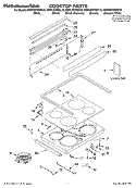 COOKTOP PARTS Diagram and Parts List for KERC607HBL10  KitchenAid Range