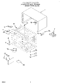 CABINET, LITERATURE Diagram and Parts List for MT9114SFB1  Whirlpool Microwave